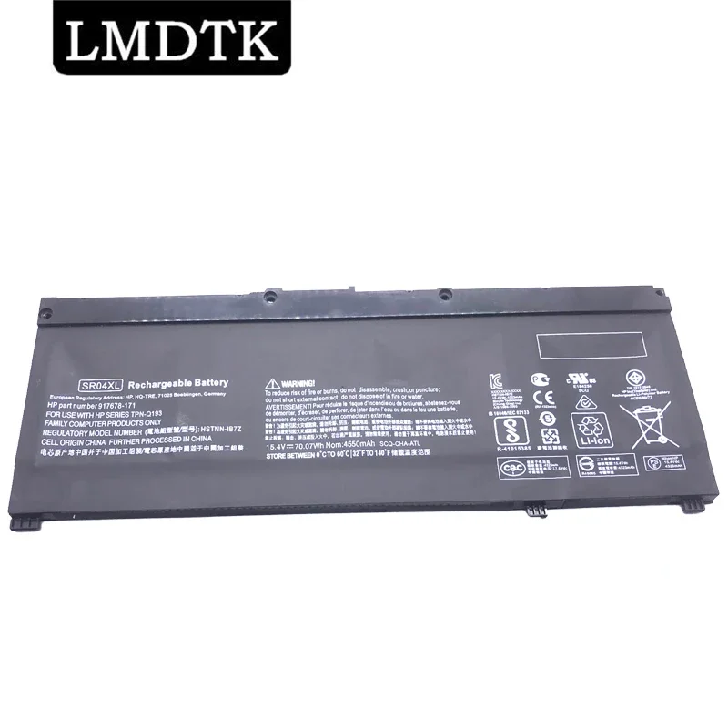 LMDTK New SR04XL Laptop Battery For HP OMEN 15-CE CB CE015DX CB014ur TPN-Q193 Q194 C133 HSTNN-DB7W 917724-855
LMDTK New SR04XL Laptop Battery For HP OMEN 15-CE CB CE015DX CB014ur TPN-Q193 Q194 C133 HSTNN-DB7W 917724-855