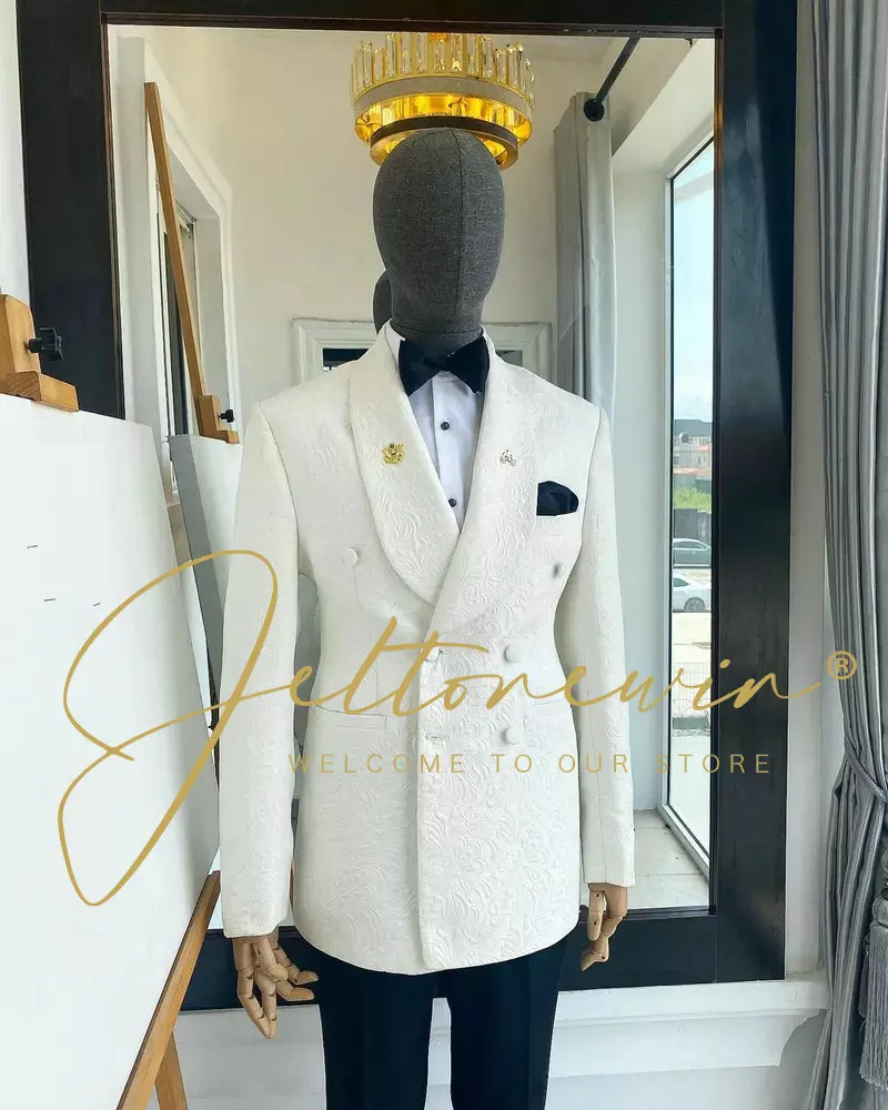 2022 Jacquard New Men's Wedding Dress Slim Fitting Jacket Blazer Vest Trousers 2 Piece Elegant Men's Pants Suit Costume
2022 Jacquard New Men's Wedding Dress Slim Fitting Jacket Blazer Vest Trousers 2 Piece Elegant Men's Pants Suit Costume