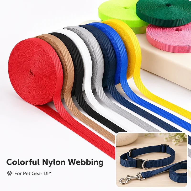 45Meters 10mm Multicolor Nylon Webbing Ribbon Strap for Pet Collar Leash Harness Dog Safety Tape Handmade Binding Material Trim
45Meters 10mm Multicolor Nylon Webbing Ribbon Strap for Pet Collar Leash Harness Dog Safety Tape Handmade Binding Material Trim