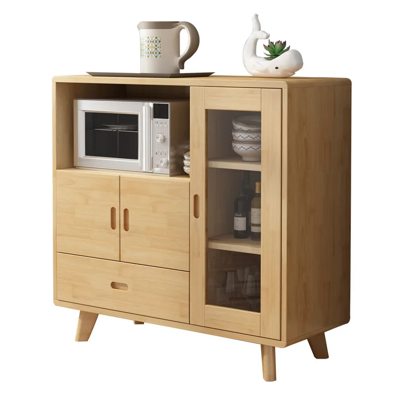 Nordic solid wood dining side cabinet, household small apartment multi-functional microwave oven locker
Nordic solid wood dining side cabinet, household small apartment multi-functional microwave oven locker