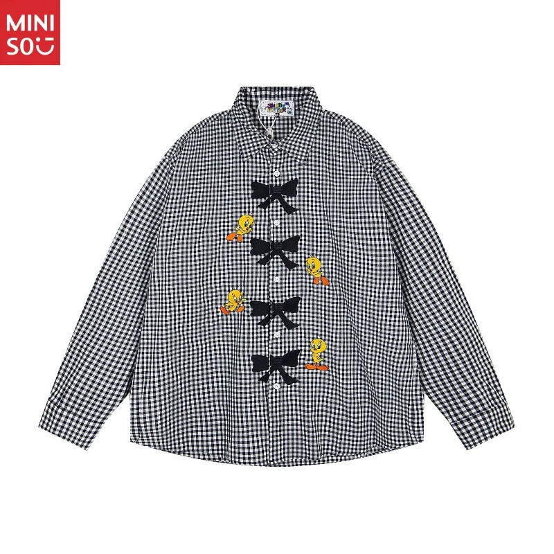 2025 Autumn New American Retro Cartoon Embroidery Plaid Long Sleeve Shirt Unisex Loose
2025 Autumn New American Retro Cartoon Embroidery Plaid Long Sleeve Shirt Unisex Loose