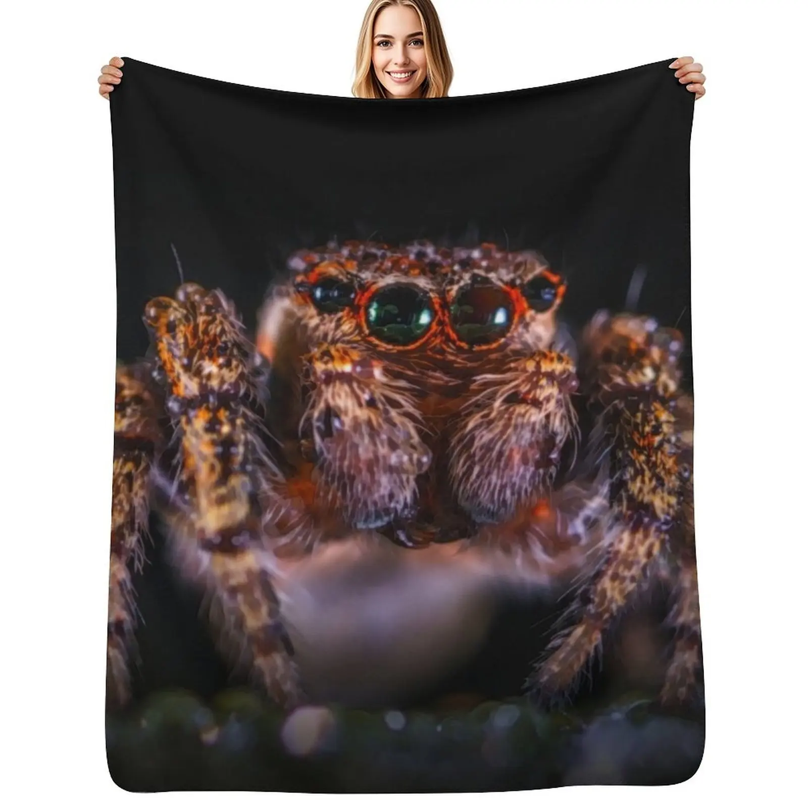 Jumping Spider Throw Blanket Warm Cozy Throw Blanket for Living Room Couch
Jumping Spider Throw Blanket Warm Cozy Throw Blanket for Living Room Couch