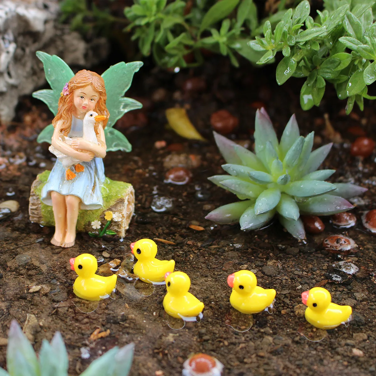 6pcs/set Handmade Resin Glowing Winged Girl - Waterproof Mini Pond Landscape Set 
6pcs/set Handmade Resin Glowing Winged Girl - Waterproof Mini Pond Landscape Set
