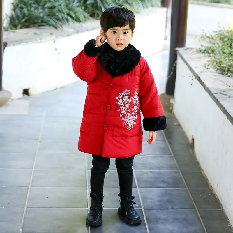 Boy Winter New Chinese Style Traditional Embroidery Hanfu New Year Greeting Thick Warm Role Play Costume Kids One Piece Gown
Boy Winter New Chinese Style Traditional Embroidery Hanfu New Year Greeting Thick Warm Role Play Costume Kids One Piece Gown