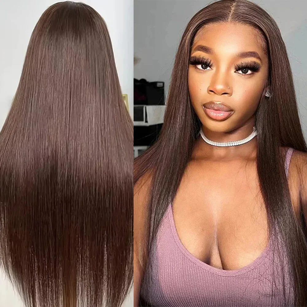#4 Chocolate Brown Lace Front Wigs 100% Human Hair 13x4 13x6 Hd Bone Straight Lace Frontal Transparent Wigs for Woman 30 40 Inch
#4 Chocolate Brown Lace Front Wigs 100% Human Hair 13x4 13x6 Hd Bone Straight Lace Frontal Transparent Wigs for Woman 30 40 Inch