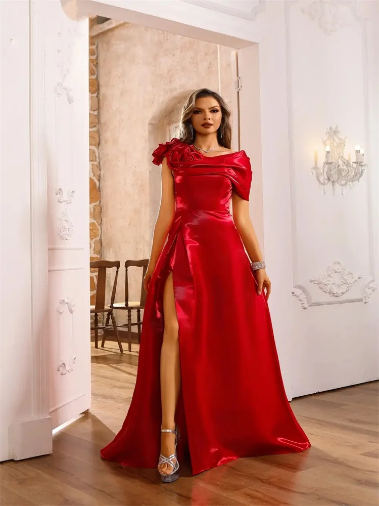 Customized Off Shoulder Neckline Short Sleeve A-Line Evening Dress Back Zipper Floor Length High Slit Sweep Train Gown For Women
Customized Off Shoulder Neckline Short Sleeve A-Line Evening Dress Back Zipper Floor Length High Slit Sweep Train Gown For Women