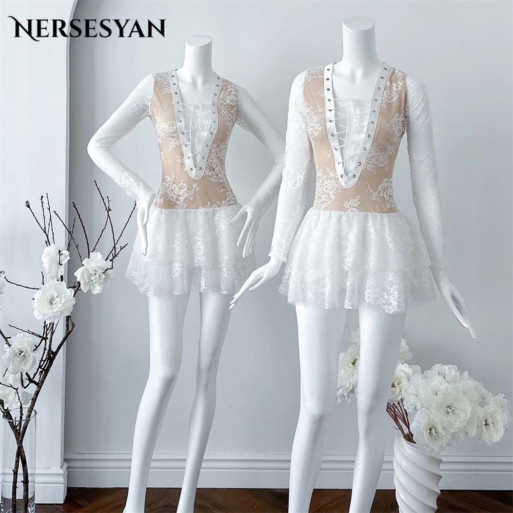 Nersesyan Medieval Lace Wedding Dresses Deep V-Neck Front Lace Up A-Line Bridal Gowns Long Sleeves Ruffles Tiered Bride Dress
Nersesyan Medieval Lace Wedding Dresses Deep V-Neck Front Lace Up A-Line Bridal Gowns Long Sleeves Ruffles Tiered Bride Dress
