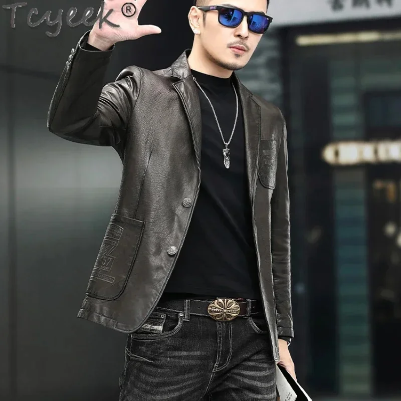 New Tcyeek Genuine Leather Jacket Men Oil Wax Real Goatskin Coat Male Jackets Handsome Down Coats Clothing Jaquetas
New Tcyeek Genuine Leather Jacket Men Oil Wax Real Goatskin Coat Male Jackets Handsome Down Coats Clothing Jaquetas
