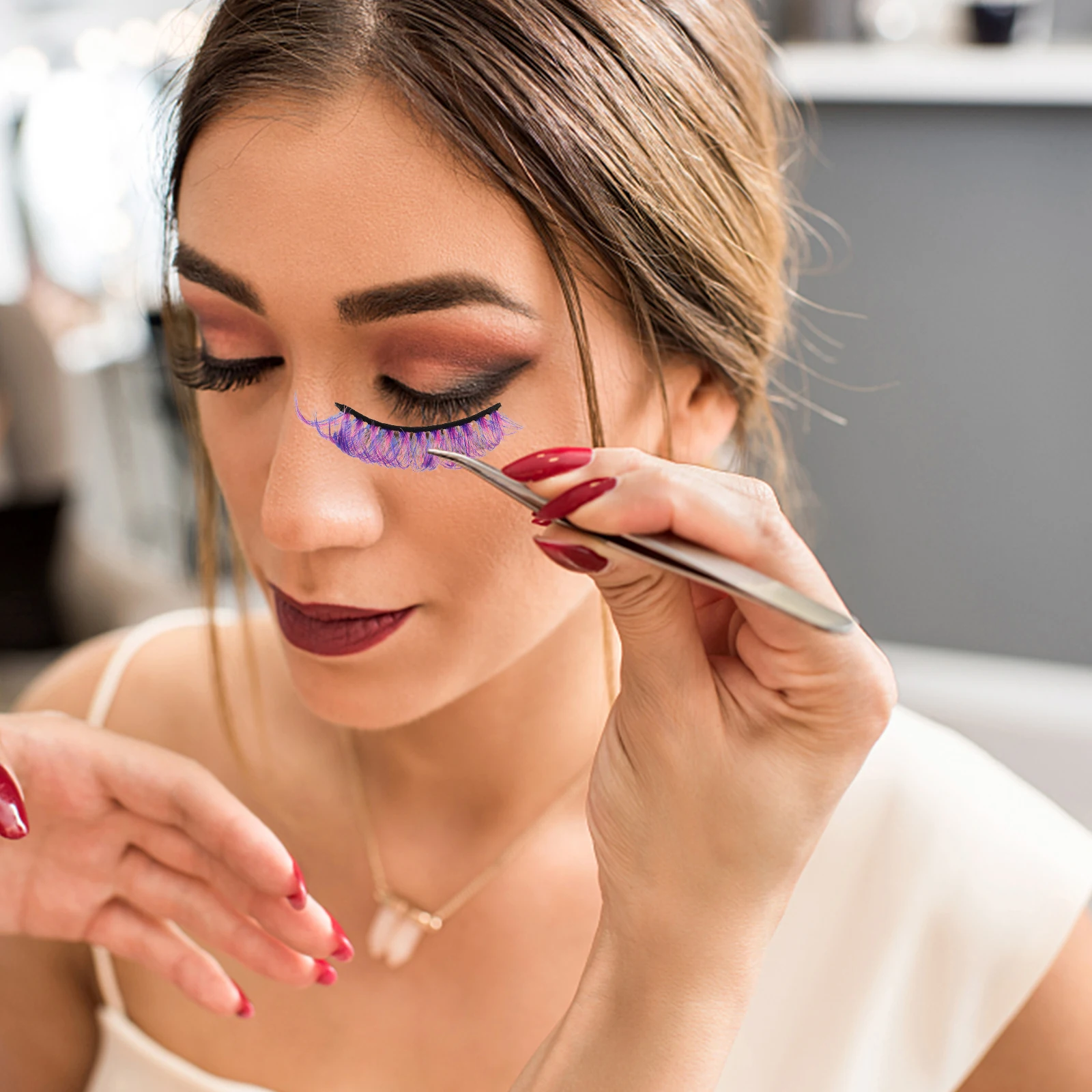 Colored Eyelashes False Lashes Female Natural Beauty Fake Curling Dense Extension Party Smoky Makeup Tool
Colored Eyelashes False Lashes Female Natural Beauty Fake Curling Dense Extension Party Smoky Makeup Tool