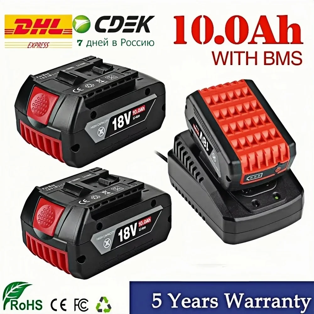 2025 Upgraded 10000mAh 18V Replacement Battery for Bosch Professional Cordless Tools BAT609 BAT618 GBA18V 21700 Battery Original
2025 Upgraded 10000mAh 18V Replacement Battery for Bosch Professional Cordless Tools BAT609 BAT618 GBA18V 21700 Battery Original