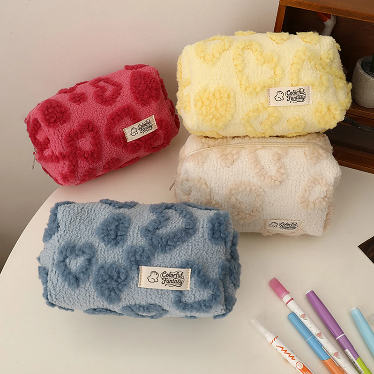 Plush Clutch Pouch Travel Cosmetic Storage Bag Portable Love Print Organizer Pencil Case Cute Makeup Bag Valentine's Day gift
Plush Clutch Pouch Travel Cosmetic Storage Bag Portable Love Print Organizer Pencil Case Cute Makeup Bag Valentine's Day gift