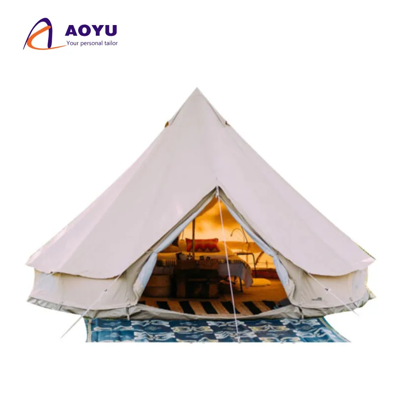 Outdoor Four Season Canvas Tents With Wood Stove Camping Dome Tent For Luxury Glamping Yurt Tents For Sale
Outdoor Four Season Canvas Tents With Wood Stove Camping Dome Tent For Luxury Glamping Yurt Tents For Sale