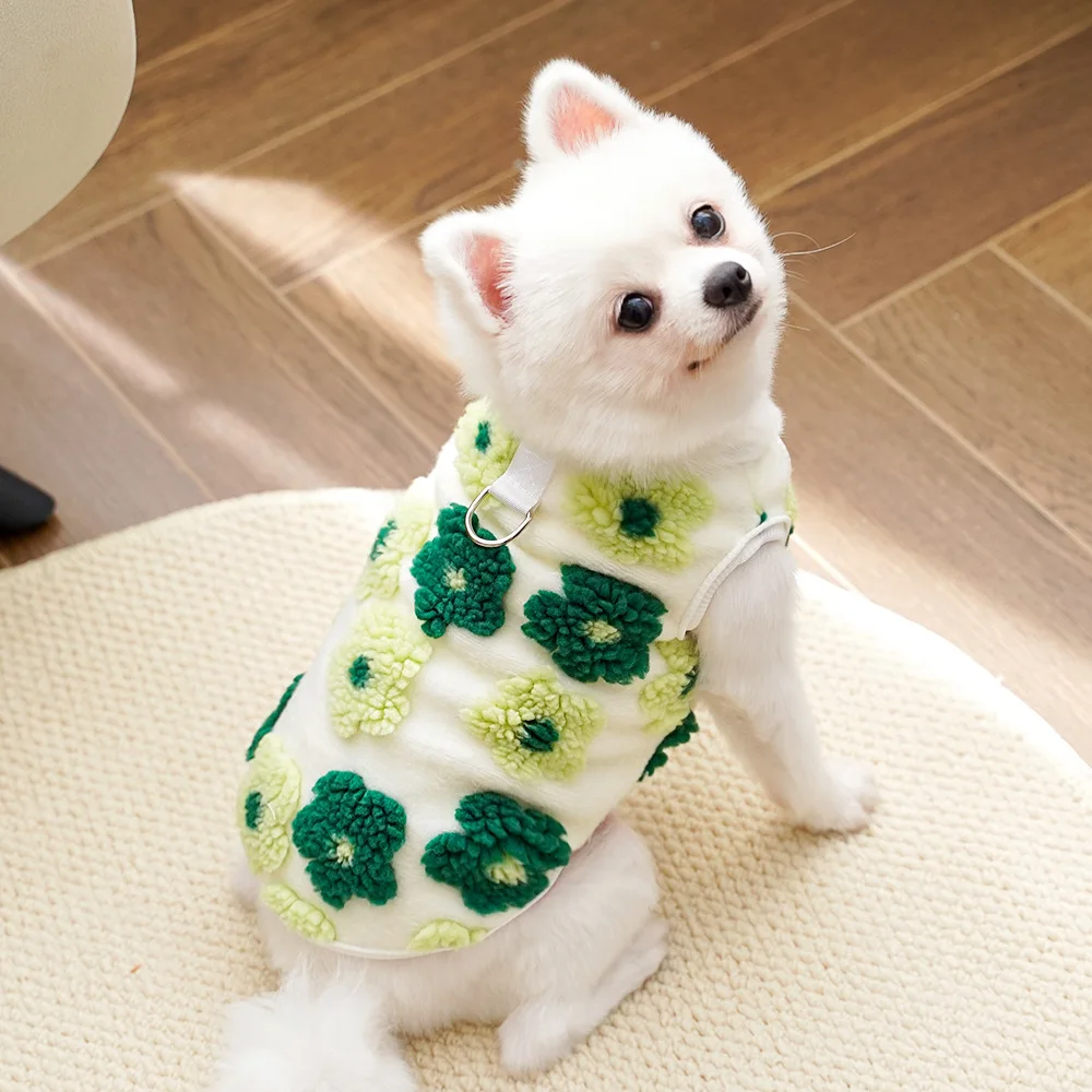 Pet Clothing Autumn/Winter Flower Plush Double Layer Cat Dog Universal Cold proof and Warm Vest Supplies Teddy Bear
Pet Clothing Autumn/Winter Flower Plush Double Layer Cat Dog Universal Cold proof and Warm Vest Supplies Teddy Bear