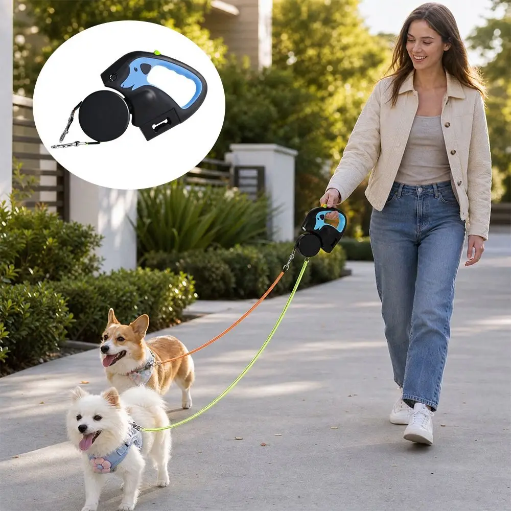 Reflective Retractable Dog Leash 360 Swivel No Mesyy Dual Pet Leash One-Hand Operation 3M Length Walking Leash with Lights
Reflective Retractable Dog Leash 360 Swivel No Mesyy Dual Pet Leash One-Hand Operation 3M Length Walking Leash with Lights