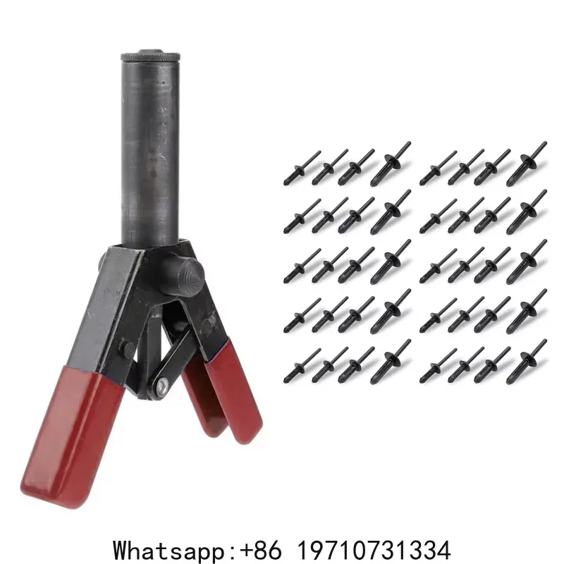 Plastic Rivet Gun Set Multifunctional Poly Rivet Gun Quick Set For Fastening Door Panels & Automotive Trim 40 Pieces POM Rivets