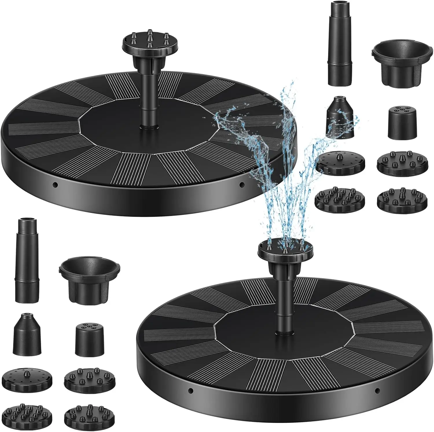 Solar Bird Bath Fountain Pump with 6 Nozzle Solar Powered Bird Bath Floating Panel Water for Garden Fish Tank
Solar Bird Bath Fountain Pump with 6 Nozzle Solar Powered Bird Bath Floating Panel Water for Garden Fish Tank