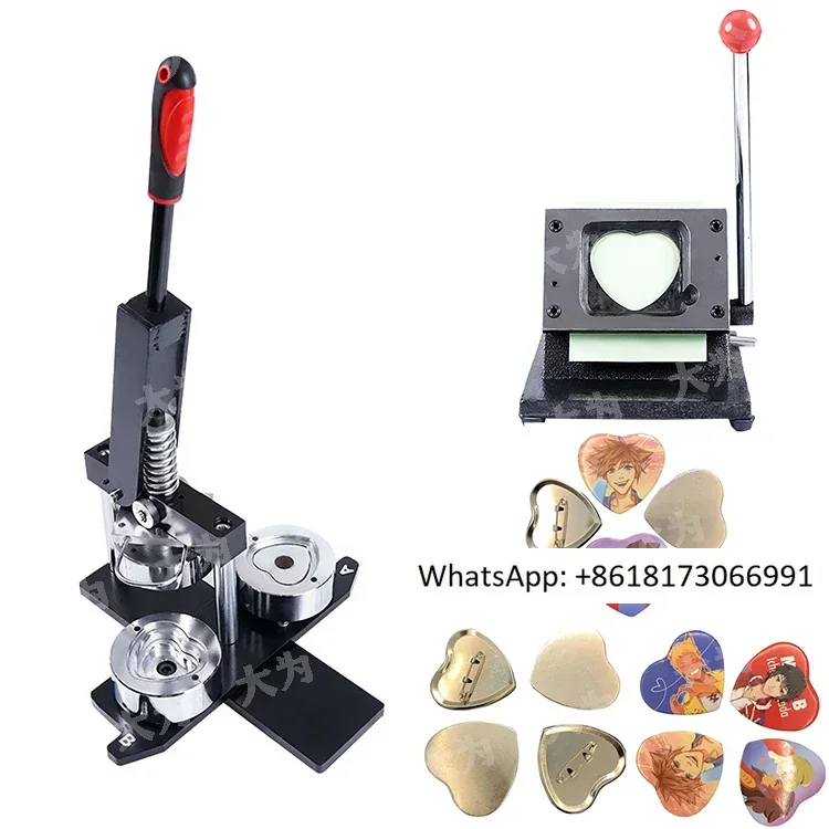 Peach Heart Badge Machine Chest Machine 57 * 54mm Tinplate Consumables Paper Cutting Knife Chest Machine Set
Peach Heart Badge Machine Chest Machine 57 * 54mm Tinplate Consumables Paper Cutting Knife Chest Machine Set