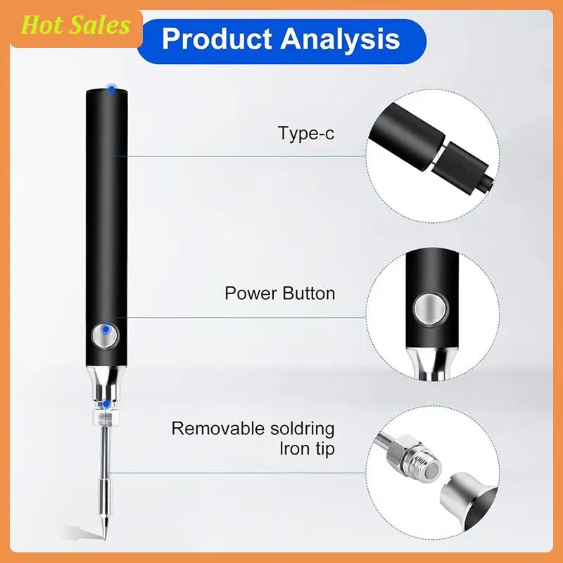 AA05 Комплект беспроводного паяльника DIY, перезаряжаемый через USB, паяльник с регулируемой температурой, для ремонта бытовой техники
AA05 Комплект беспроводного паяльника DIY, перезаряжаемый через USB, паяльник с регулируемой температурой, для ремонта бытовой техники