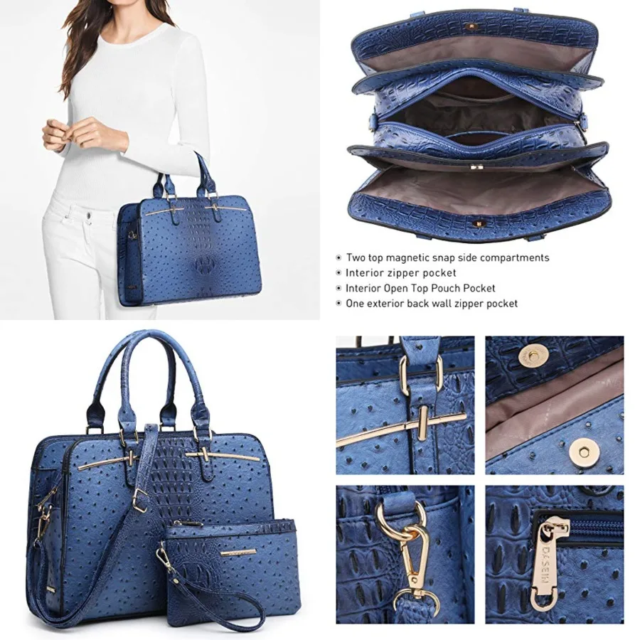 Women Handbag Wallet Tote Shoulder Hobo Bag Top Handle Satchel Purse Set 2pcs with 3 Compartments
Women Handbag Wallet Tote Shoulder Hobo Bag Top Handle Satchel Purse Set 2pcs with 3 Compartments