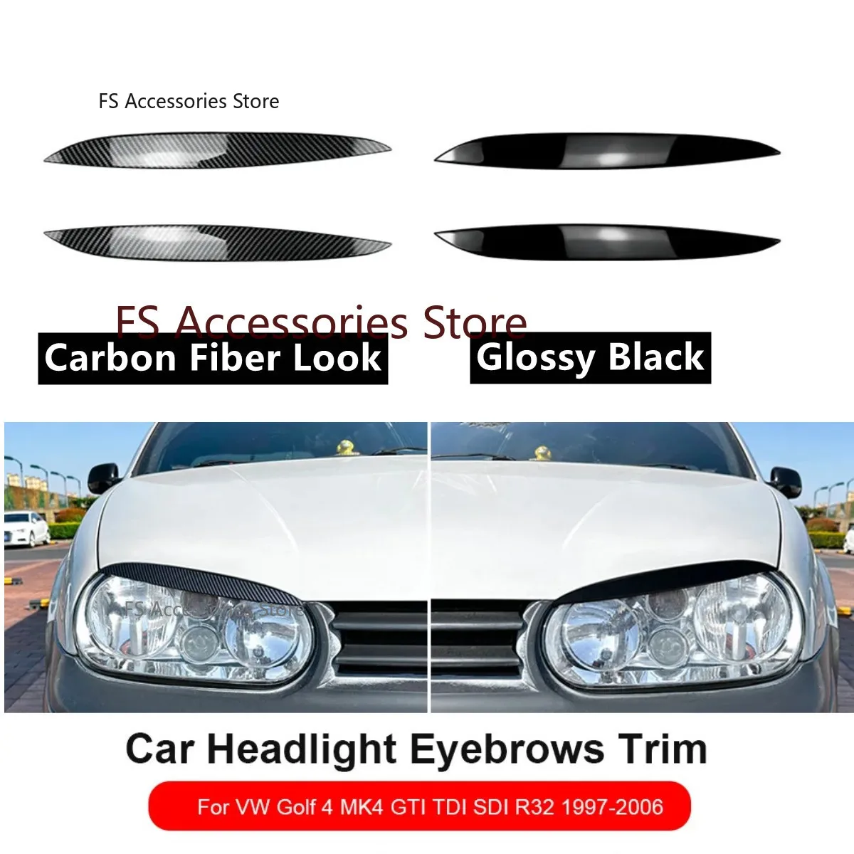 Pair ABS Headlight Eyebrow Eyelids Decoration Cover Trim Car Accessories For VW Golf 4 MK4 GTI TDI SDI R32 1997-2006
Pair ABS Headlight Eyebrow Eyelids Decoration Cover Trim Car Accessories For VW Golf 4 MK4 GTI TDI SDI R32 1997-2006