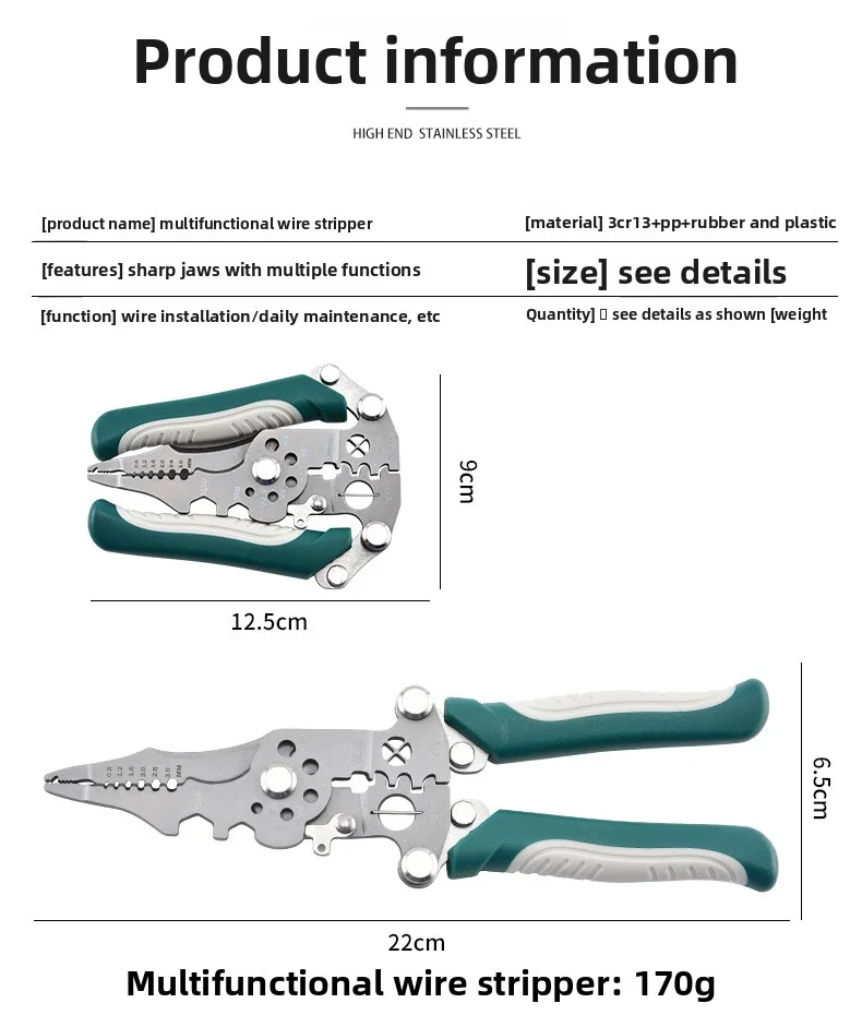 Foldable Wire Stripping Pliers, Professional Multifunction Manual Hand Tool, Pulley Design Durable Crimping & Wrapping Pliers
Foldable Wire Stripping Pliers, Professional Multifunction Manual Hand Tool, Pulley Design Durable Crimping & Wrapping Pliers