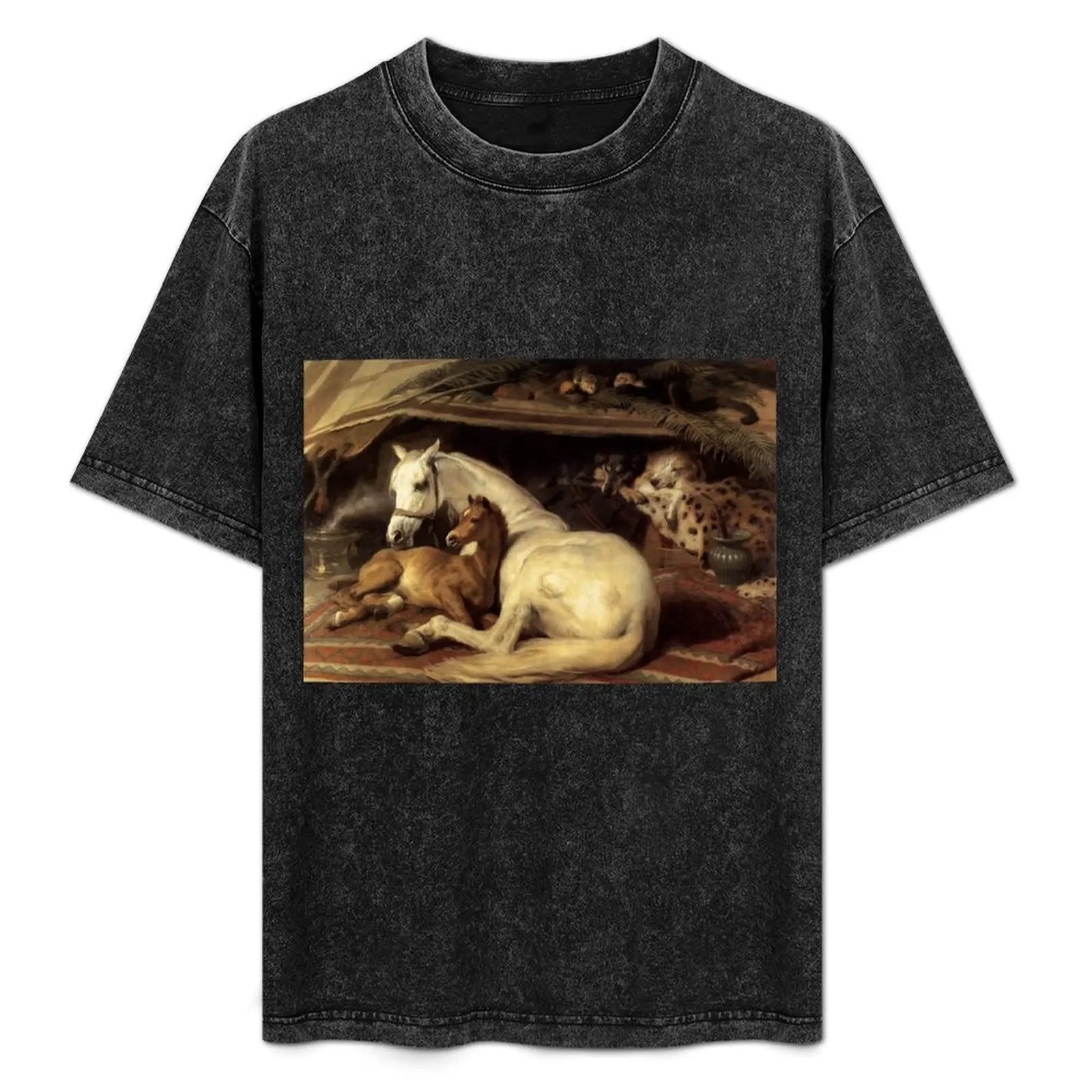 ARAB TENT WITH HORSES AND OTHER ANIMALS T-Shirt Large Size Soft Cotton T-Shirt
ARAB TENT WITH HORSES AND OTHER ANIMALS T-Shirt Large Size Soft Cotton T-Shirt
