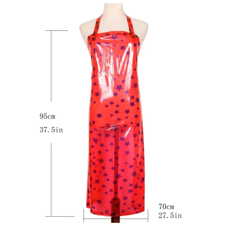 PVC Transparent Five-Star Pattern Waterproof Apron Couples Fashion Home Kitchen Cleaning Tools Accessory Apron
PVC Transparent Five-Star Pattern Waterproof Apron Couples Fashion Home Kitchen Cleaning Tools Accessory Apron