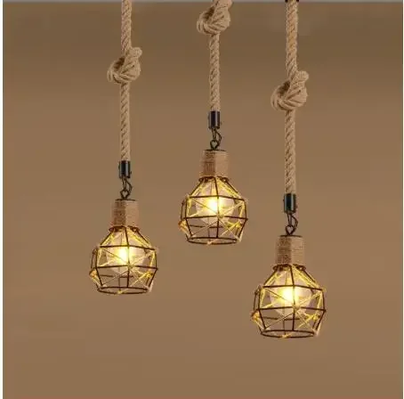 Loft Retro Handmade Hemp Rope Pendant Lights Fixture Iron Vintage Industrial American Cafe Bar Kitchen Indoor Led Hanging Lamps
Loft Retro Handmade Hemp Rope Pendant Lights Fixture Iron Vintage Industrial American Cafe Bar Kitchen Indoor Led Hanging Lamps