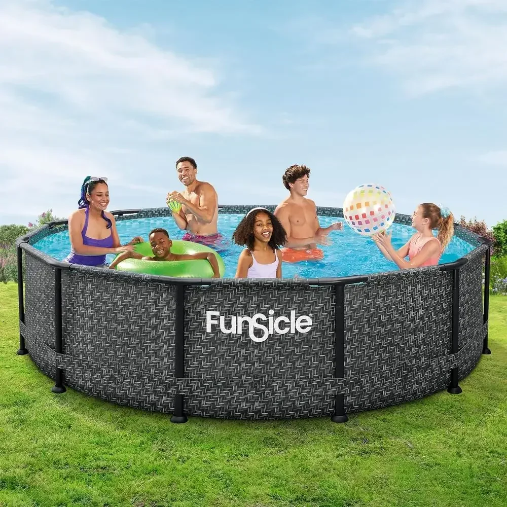 12' x 36 Round Above Ground Pool Set with Dual Filter Pump and Ladder - Quick Assembly for Outdoor Fun
12' x 36 Round Above Ground Pool Set with Dual Filter Pump and Ladder - Quick Assembly for Outdoor Fun
