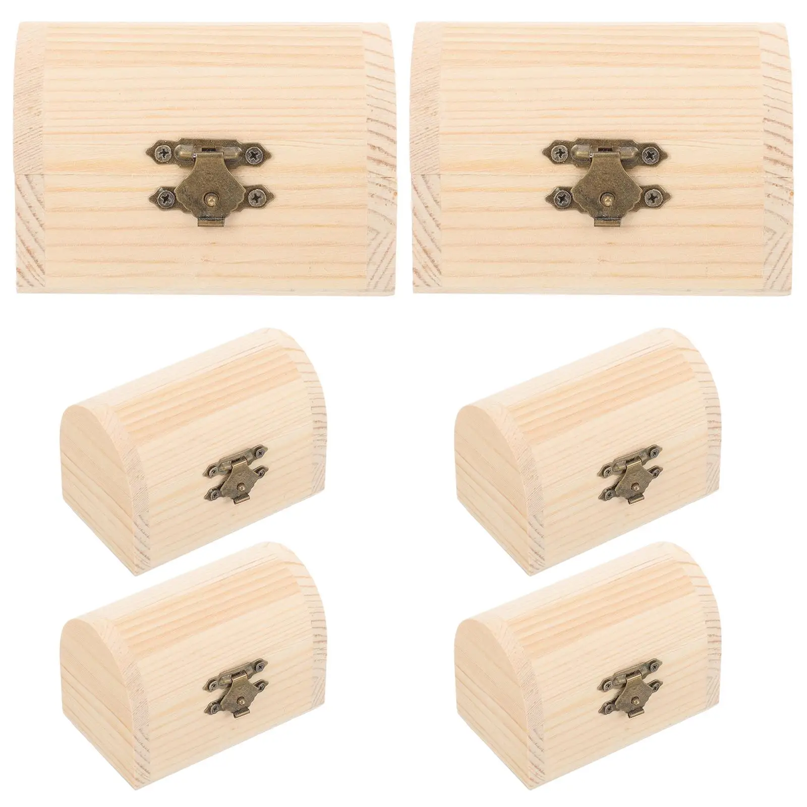 6 Pcs Unfinished Paintable Treasure Chest Crafts Storage Boxes Arched Lock Case Decorate Travel
6 Pcs Unfinished Paintable Treasure Chest Crafts Storage Boxes Arched Lock Case Decorate Travel