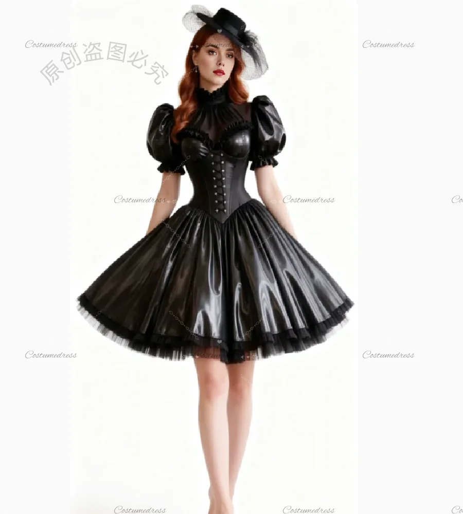 Винтажное черное вечернее платье ведьмы длиной до колена, трапециевидное платье с пышными рукавами, готическое платье для выпускного вечера 2026, очаровательное маскарадное вечернее платье для косплея
Винтажное черное вечернее платье ведьмы длиной до колена, трапециевидное платье с пышными рукавами, готическое платье для выпускного вечера 2026, очаровательное маскарадное вечернее платье для косплея