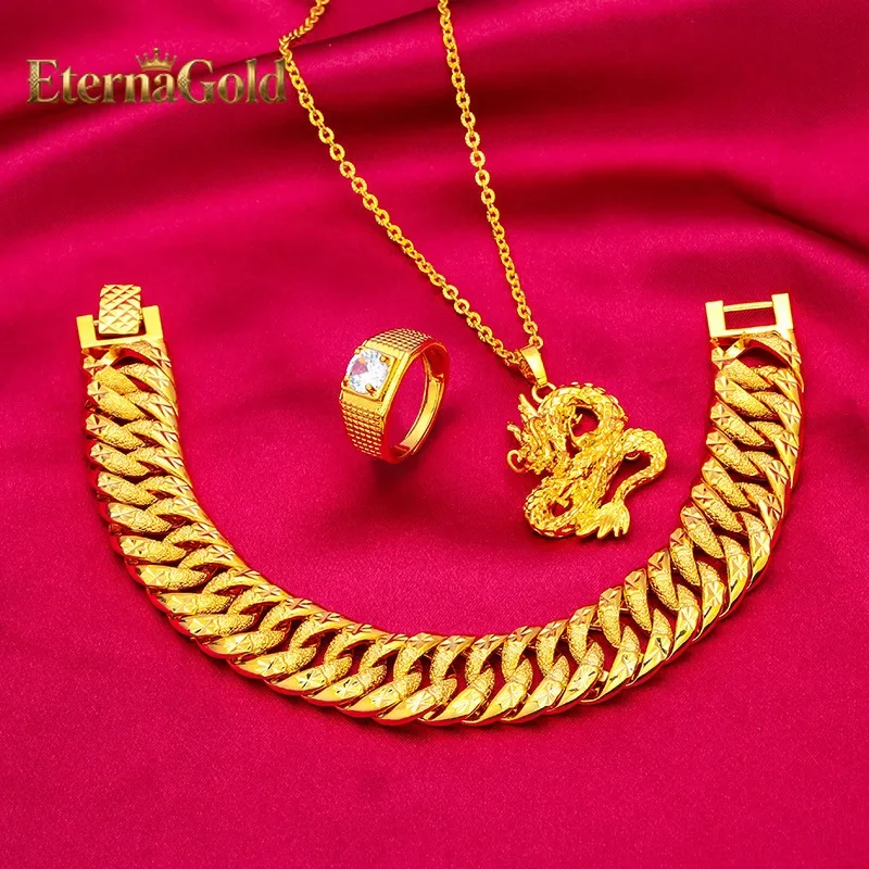 EternaGold Wide Edge Bracelet, Necklace Ring Set for Men 24K Gold, AU999 Double sided star track engravings rotating ring for t
EternaGold Wide Edge Bracelet, Necklace Ring Set for Men 24K Gold, AU999 Double sided star track engravings rotating ring for t