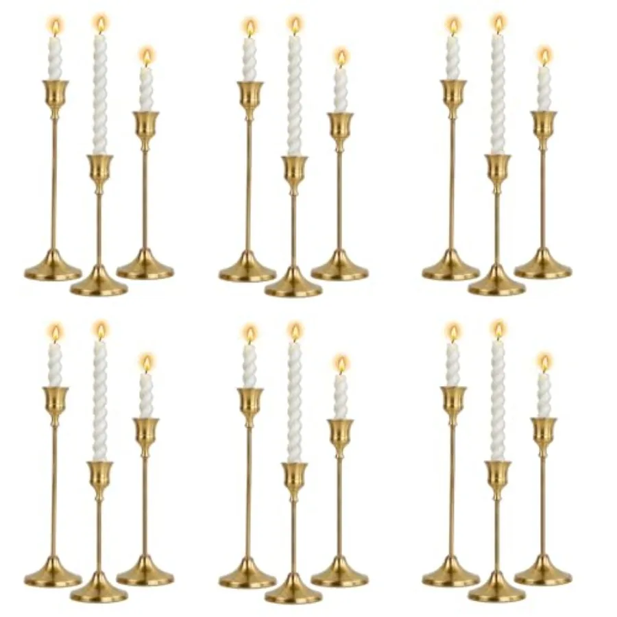 6 Sets Candle Holder Metal Candlestick Holders - Vintage Modern Metal Taper Candle Holders, Decorative Centerpiece for Table Ma
6 Sets Candle Holder Metal Candlestick Holders - Vintage Modern Metal Taper Candle Holders, Decorative Centerpiece for Table Ma