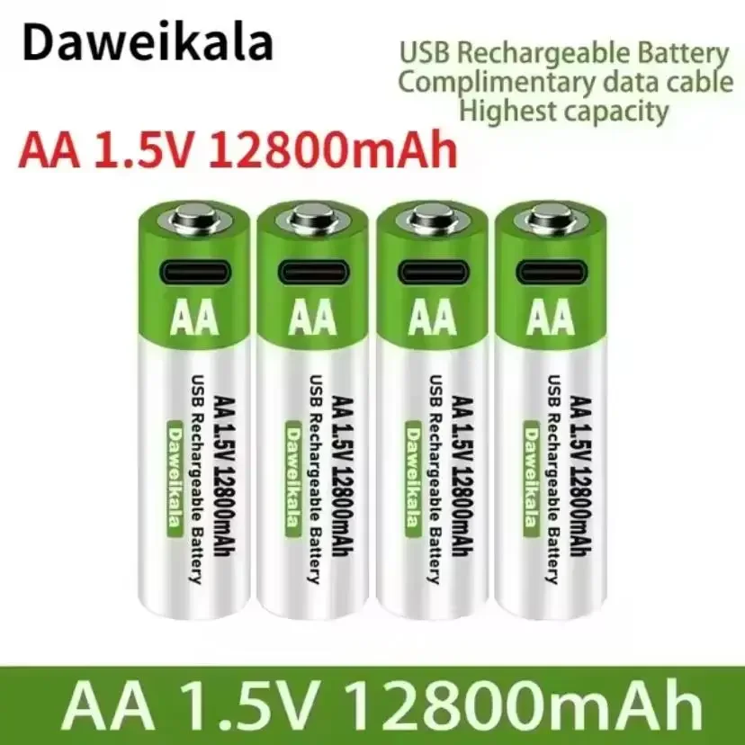 Новый литий-ионный аккумулятор высокой емкости USB AA 1,5 В, 12800 мАч для маленьких вентиляторов, электрических игрушечных батарей + кабель типа C
Новый литий-ионный аккумулятор высокой емкости USB AA 1,5 В, 12800 мАч для маленьких вентиляторов, электрических игрушечных батарей + кабель типа C