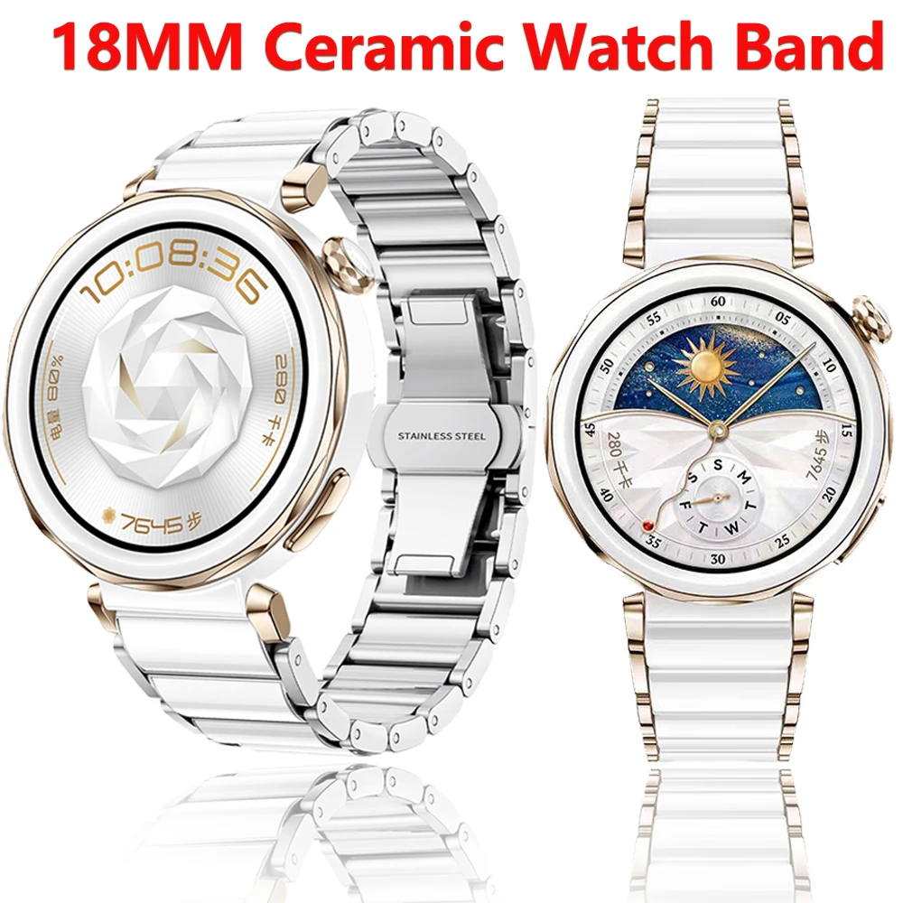 Ceramics Strap for Huawei Watch GT5 Pro 42mm/GT5 GT4 41mm Fashion Original Bracelet Wristband for 18mm Watch Band Accessories
Ceramics Strap for Huawei Watch GT5 Pro 42mm/GT5 GT4 41mm Fashion Original Bracelet Wristband for 18mm Watch Band Accessories