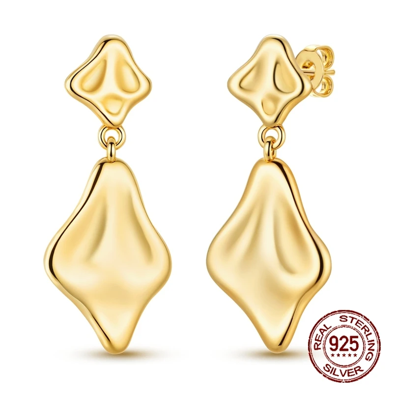925 Sterling Silver Irregular Wavy Geometric Dangle Stud Earrings Matte Minimalist Drop Earrings for Women Girls Jewelry Gift
925 Sterling Silver Irregular Wavy Geometric Dangle Stud Earrings Matte Minimalist Drop Earrings for Women Girls Jewelry Gift