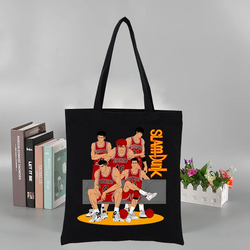 Anime The First Slam Dunk Sakuragi Hanamichi Kaede Rukawa Manga Tote Bag Unisex Canvas Bag Black Shopping Bag Printed Casual Bag 
Anime The First Slam Dunk Sakuragi Hanamichi Kaede Rukawa Manga Tote Bag Unisex Canvas Bag Black Shopping Bag Printed Casual Bag