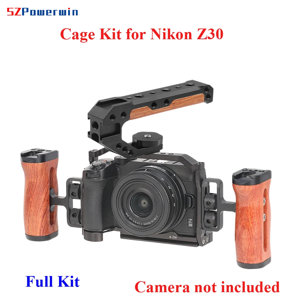 Клетка для камеры Powerwin Nikon Z30 с комплектом деревянных ручек, многофункциональная защитная рамка из алюминиевого сплава Arri, установочный винт
Клетка для камеры Powerwin Nikon Z30 с комплектом деревянных ручек, многофункциональная защитная рамка из алюминиевого сплава Arri, установочный винт