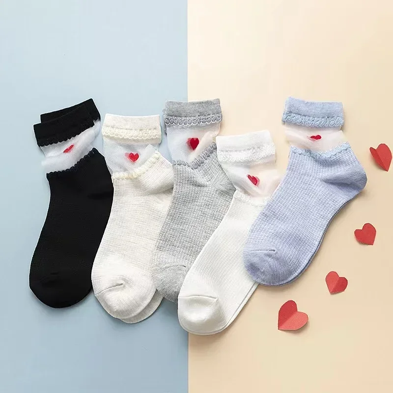 Летние милые прозрачные женские носки Love, удобные сексуальные хлопковые модные носки с сердечным узором, мягкие белые носки Ne74230
Летние милые прозрачные женские носки Love, удобные сексуальные хлопковые модные носки с сердечным узором, мягкие белые носки Ne74230