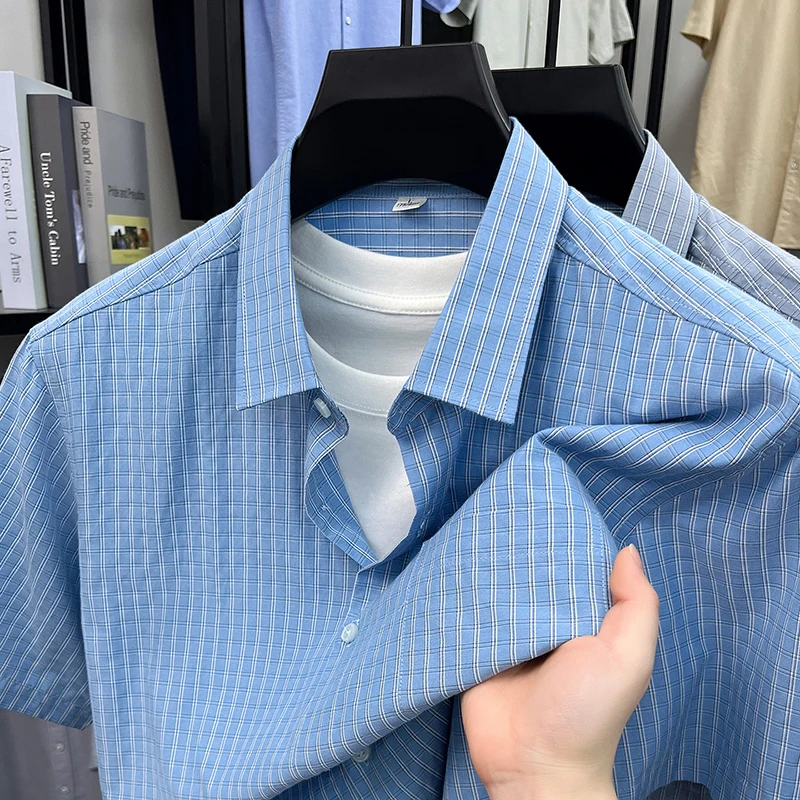 Lyocell + Wool! High-end Worsted! Brand Label-cutting Long-sleeved Shirt Men's Spring and Autumn Plaid Skin-friendly Shirt
Lyocell + Wool! High-end Worsted! Brand Label-cutting Long-sleeved Shirt Men's Spring and Autumn Plaid Skin-friendly Shirt