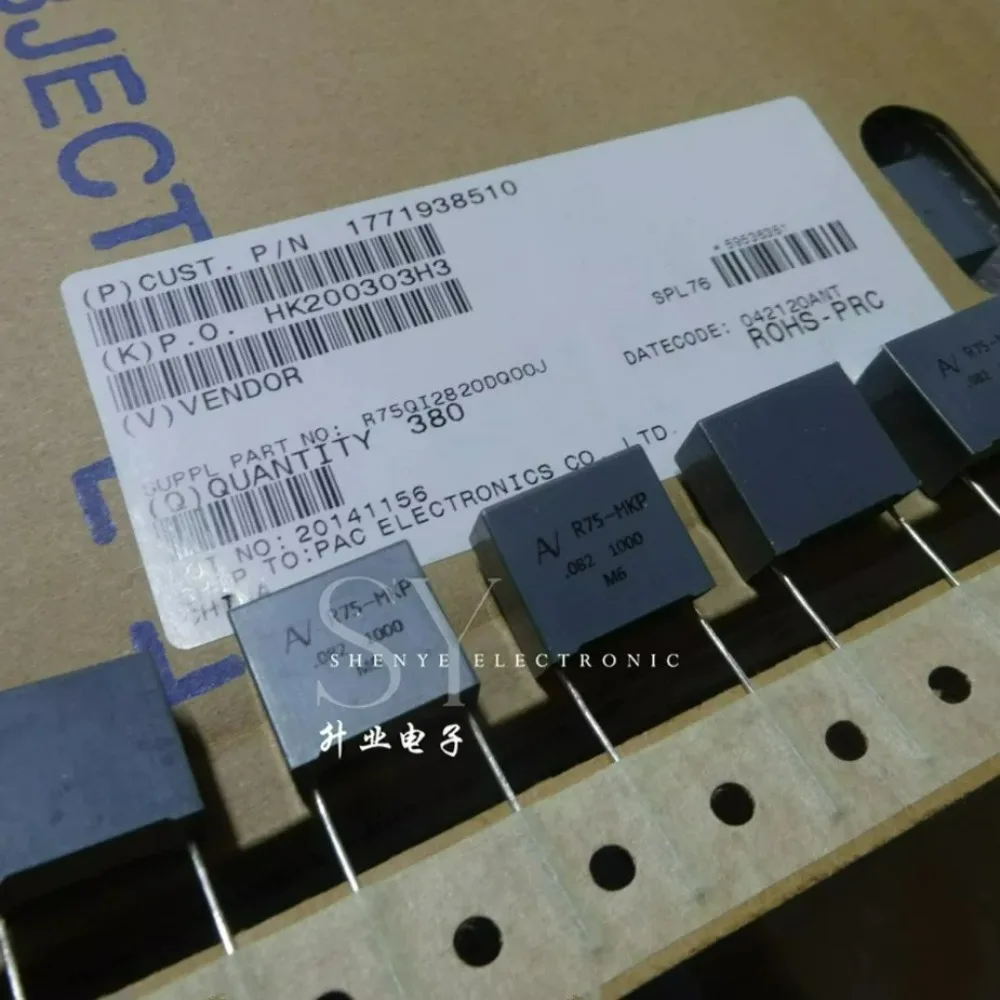 5pcs/lot AV R75 MKP 0.082uf 1000V 82nf 823 J brand new 15mm film capacitor R75QI2820DQ00J
5pcs/lot AV R75 MKP 0.082uf 1000V 82nf 823 J brand new 15mm film capacitor R75QI2820DQ00J