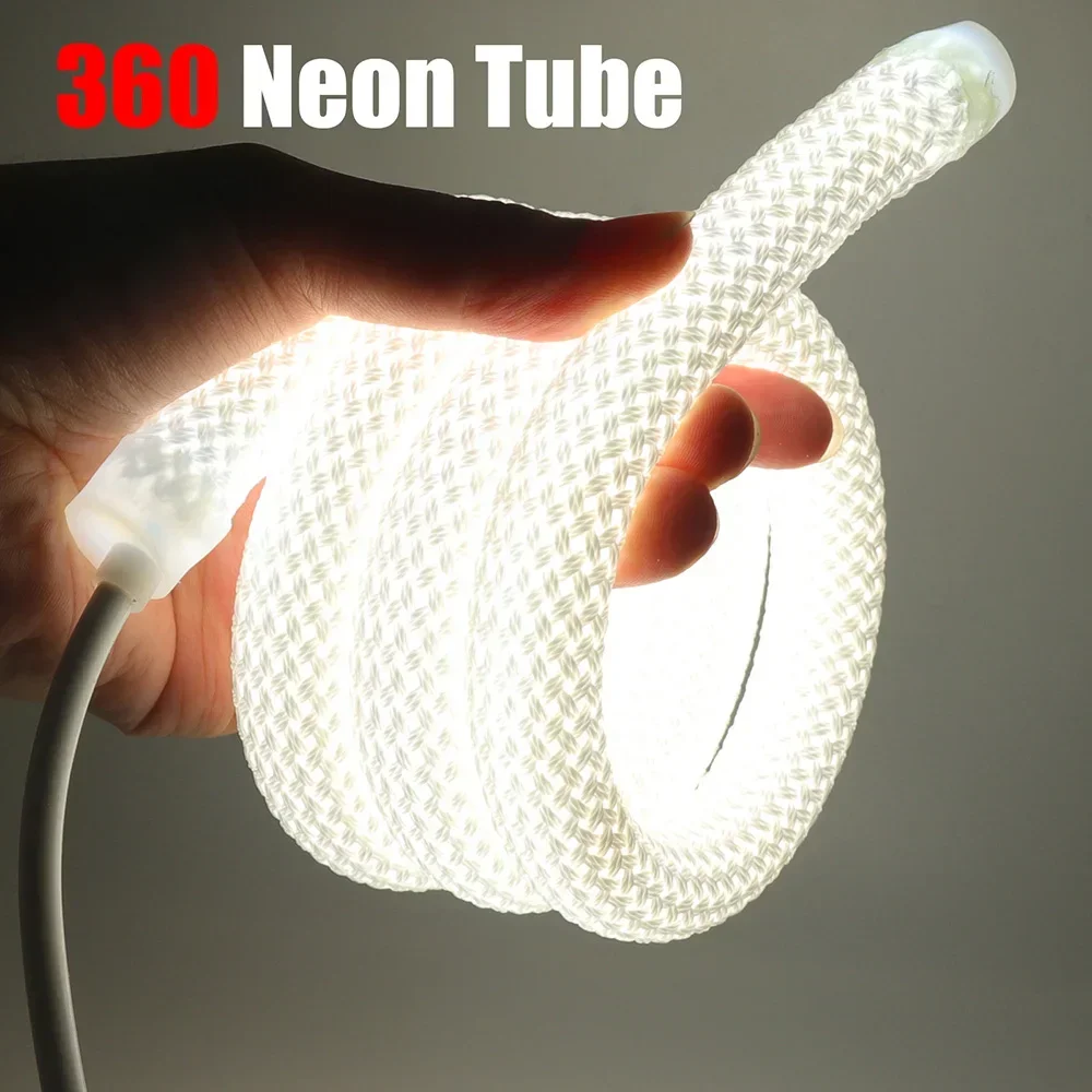 360 Round LED Neon Strip Light Flexible Mesh Nylon Rope Lamp 12v 24V 240LED/m 2835 Waterproof 1m 2m 3m 4m 5m 10m Home Decoration
360 Round LED Neon Strip Light Flexible Mesh Nylon Rope Lamp 12v 24V 240LED/m 2835 Waterproof 1m 2m 3m 4m 5m 10m Home Decoration