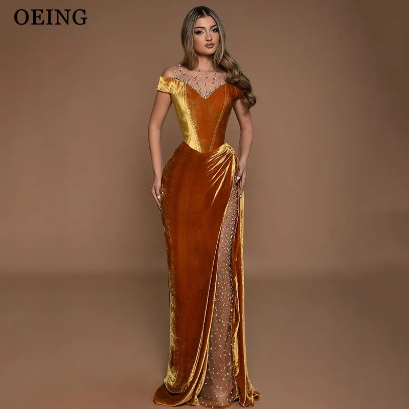 BOEING Элегантные платья русалки для выпускного вечера Бархатные золотые с открытыми плечами длиной до пола, вечерние платья с бисером и боковым разрезом, платья по индивидуальному заказу
BOEING Элегантные платья русалки для выпускного вечера Бархатные золотые с открытыми плечами длиной до пола, вечерние платья с бисером и боковым разрезом, платья по индивидуальному заказу