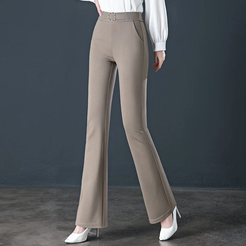 Office Lady Fashion Flare Pants Spring Autumn 2025 New Korean Slim Elastic High Waist Straight Women Solid Casual Suits Trousers
Office Lady Fashion Flare Pants Spring Autumn 2025 New Korean Slim Elastic High Waist Straight Women Solid Casual Suits Trousers