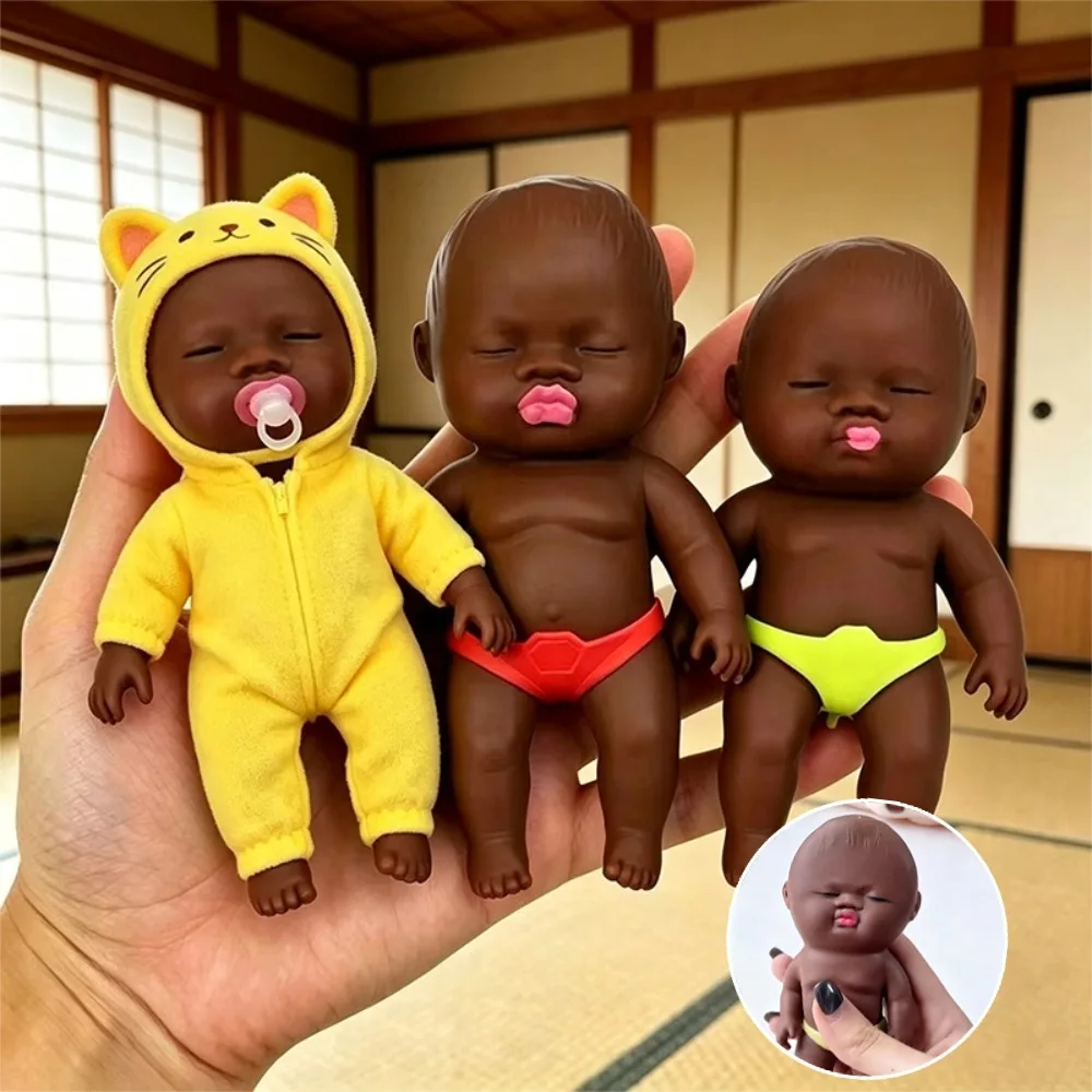 14/10cm Cute African Doll Toy Funny Simulated Black Doll Toy Soft Rubber TPR Material Decompression Toys Girl Party Gift
14/10cm Cute African Doll Toy Funny Simulated Black Doll Toy Soft Rubber TPR Material Decompression Toys Girl Party Gift