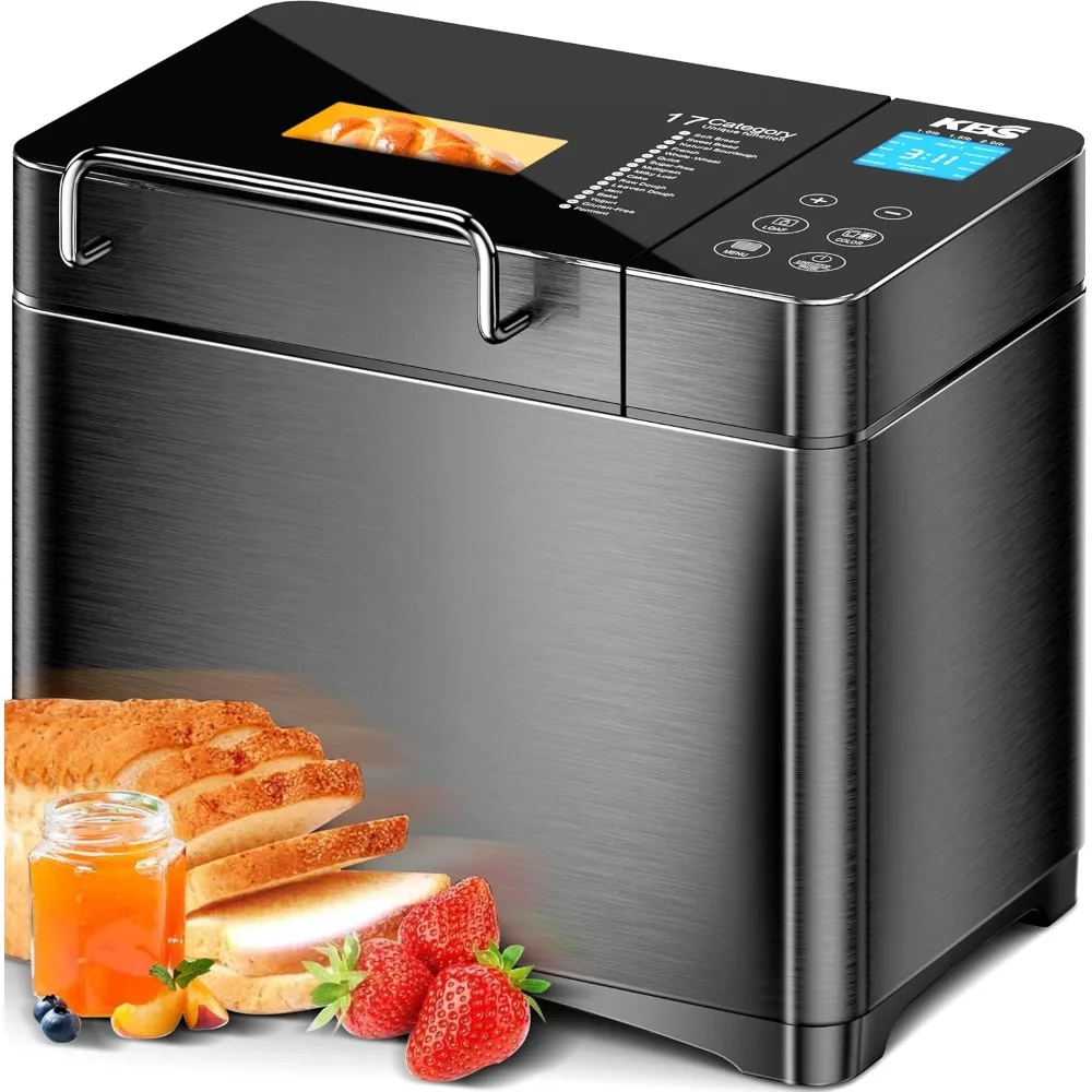 KBS Premium 2LB Convection Bread Maker Dual Heaters, 710W Stainless Steel 17-in-1 Bread Machine Healthy Ceramic Pan, Nut Dispens
KBS Premium 2LB Convection Bread Maker Dual Heaters, 710W Stainless Steel 17-in-1 Bread Machine Healthy Ceramic Pan, Nut Dispens