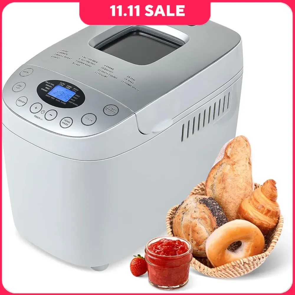3.5LB Bread Maker With Touch Panel & LCD Display, 3 Loaf Sizes 3 Crust Colors, 15-in-1 Automatic Bread Maker
3.5LB Bread Maker With Touch Panel & LCD Display, 3 Loaf Sizes 3 Crust Colors, 15-in-1 Automatic Bread Maker