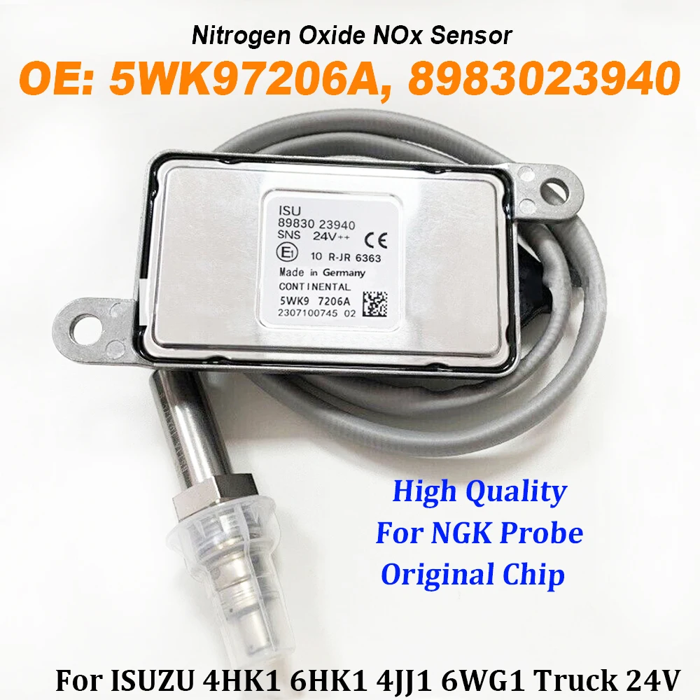 5WK97206A 5WK97206 8983023940 98302394 Nitrogen Oxide NOx Sensor 24V For ISUZU 4HK1 6HK1 4JJ1 6WG1 Truck For NGK Probe
5WK97206A 5WK97206 8983023940 98302394 Nitrogen Oxide NOx Sensor 24V For ISUZU 4HK1 6HK1 4JJ1 6WG1 Truck For NGK Probe