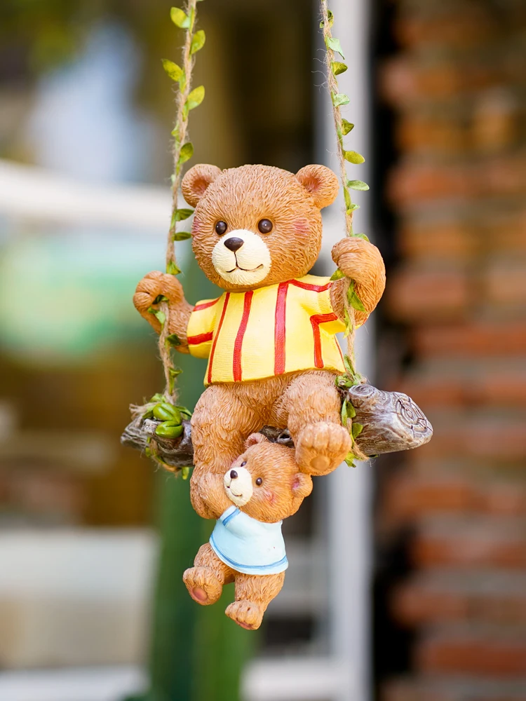 Bear ornaments garden yard animals swing pendants outdoor tree decoration pendants
Bear ornaments garden yard animals swing pendants outdoor tree decoration pendants