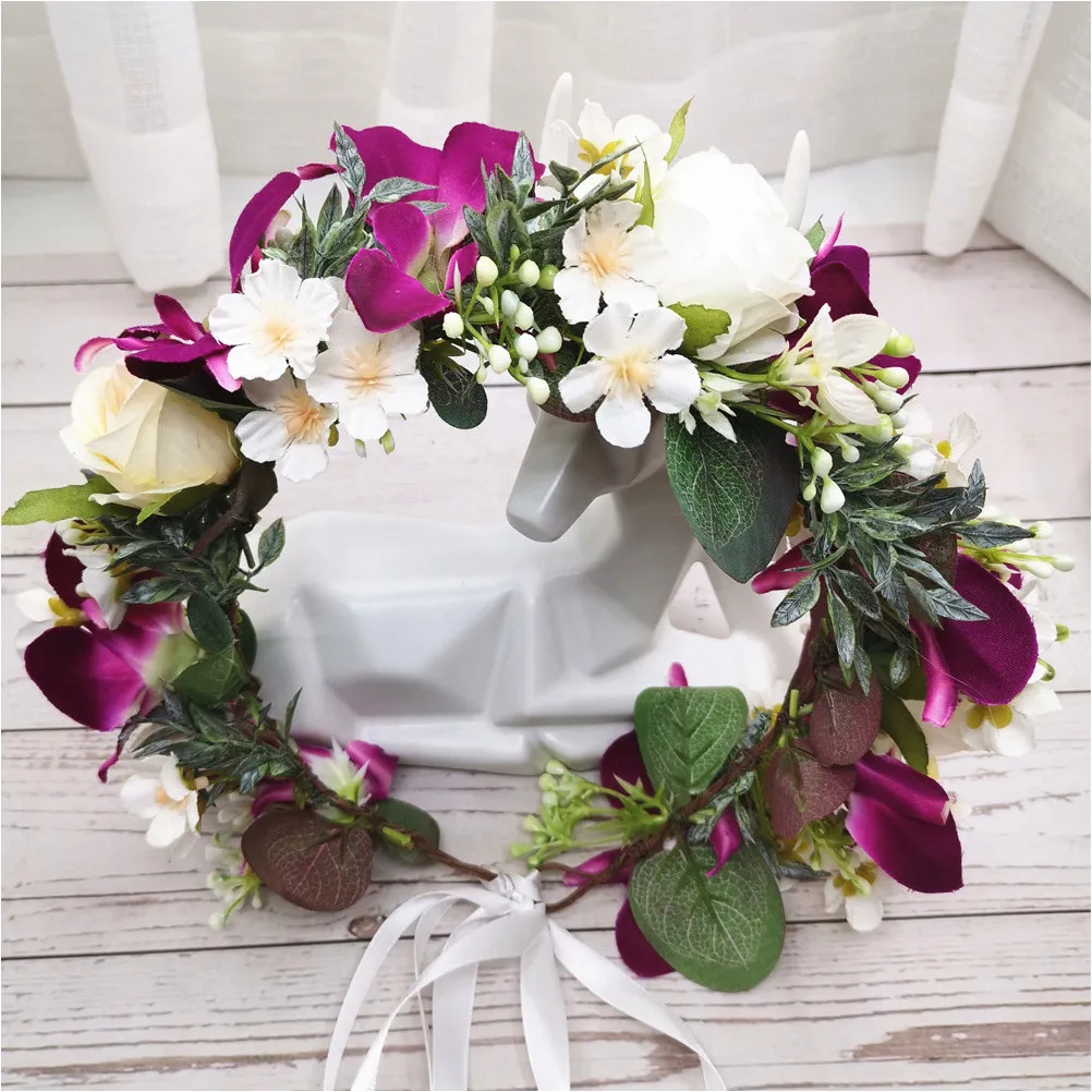 Hua Flower Headband Bright Elegant Look Wedding Hair Accessory Bride Floral Hairband Floral Garland Headband Party Hair
Hua Flower Headband Bright Elegant Look Wedding Hair Accessory Bride Floral Hairband Floral Garland Headband Party Hair